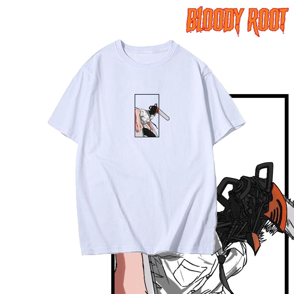 Kaos Denji Chainsawman / PUTIH / T-shirt Anime Chainsawman / Kaos Manga Anime Japan