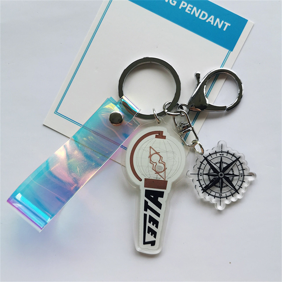 Kpop ATEEZ ASTRO MAMAMOO IU GOT7 Keychain Light Stick Pendant Keyring Bag Phone Backpack Key Chain A
