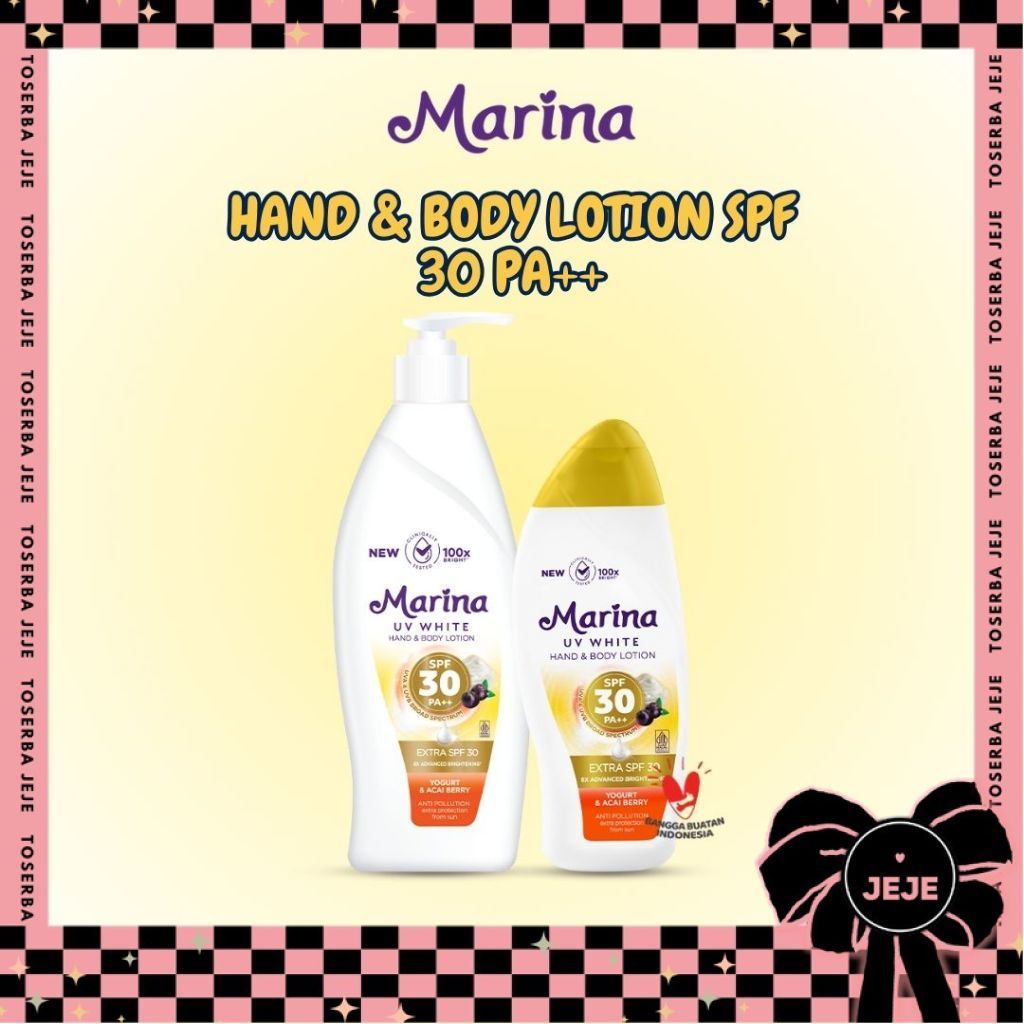 Marina UV White Hand & Body Lotion SPF 30 | Halal Anti Pollution