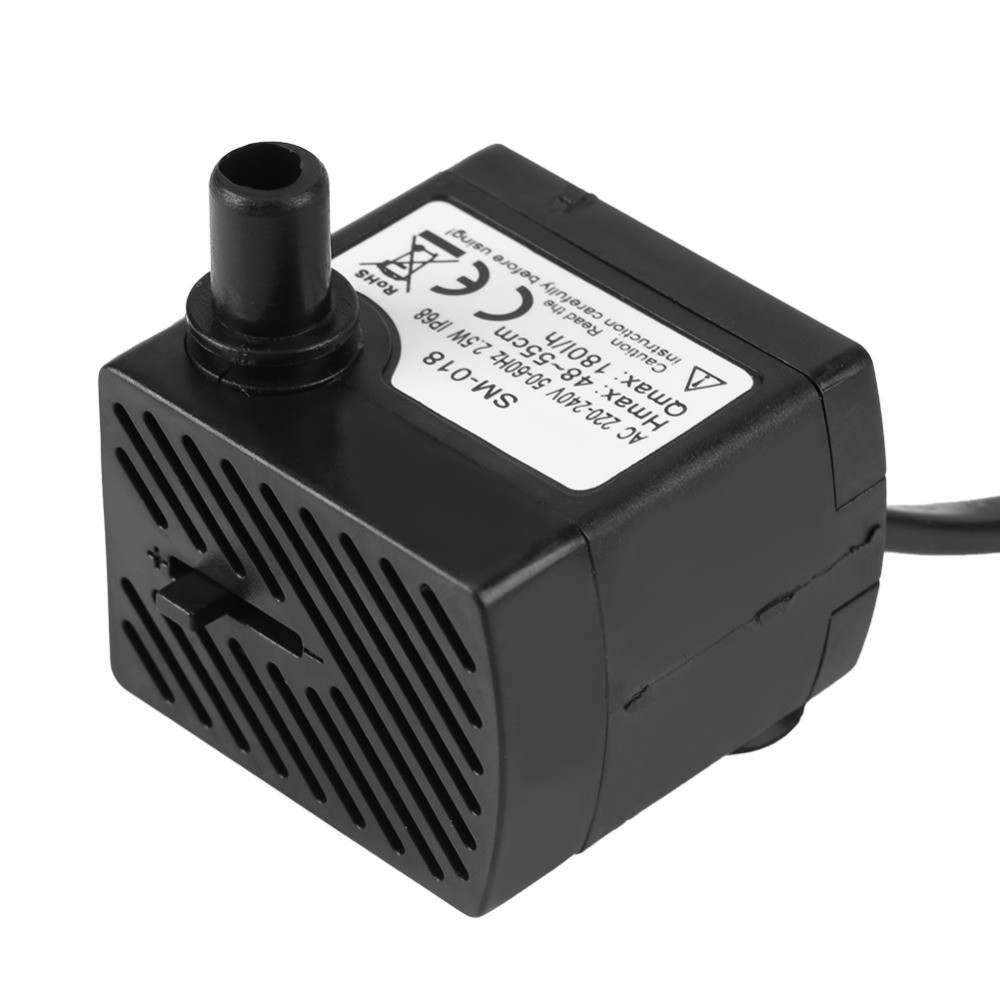 Submersible Design Submersible Water Pump Mini Size Black Mini Water Pump Ultra Quiet Operation Plas