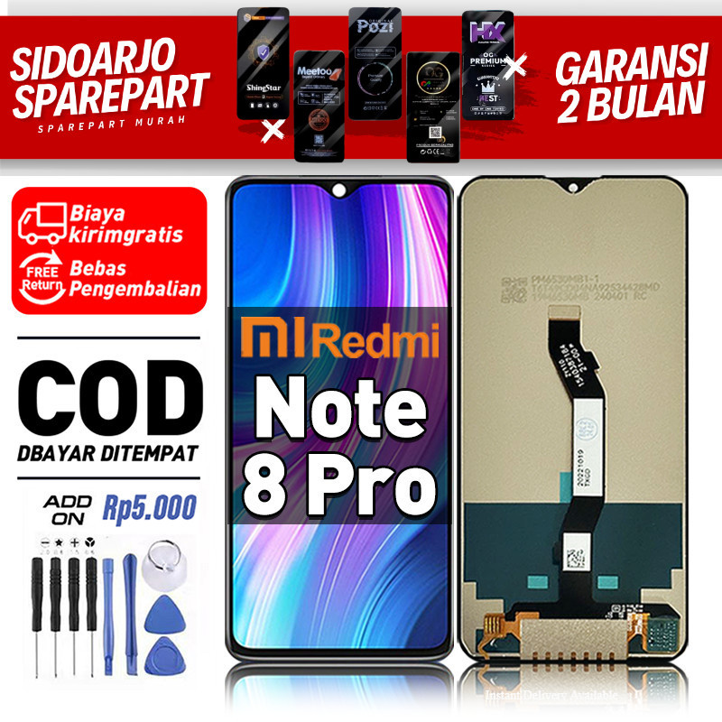 LCD Redmi Note 8 PRO Touchscreen Fullset-Original Compatible For Glass Touch Screen Digitizer ori-as