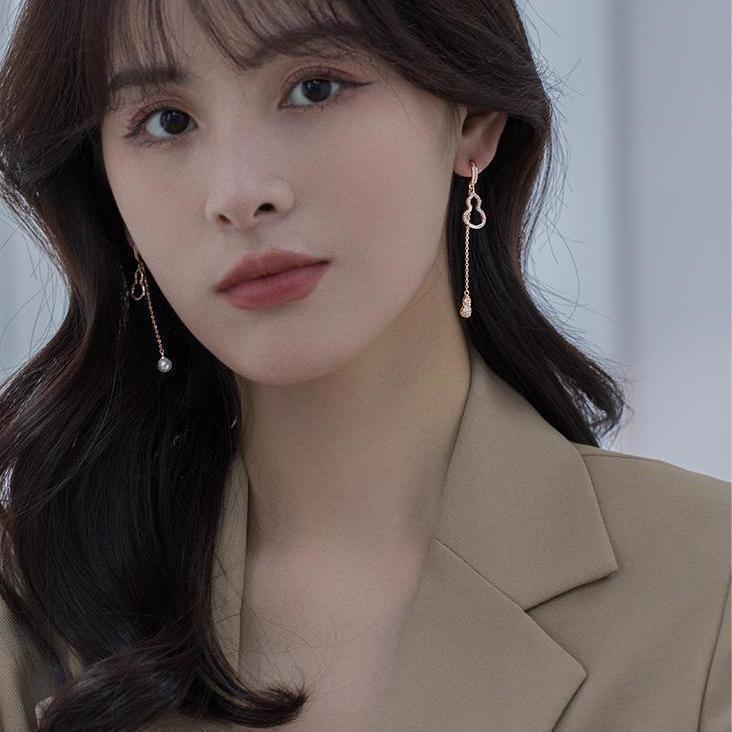 [Cinta Mewah][COD] Anting Tusuk Mutiara Labu Anting Panjang Wanita Anting Perak Sterling