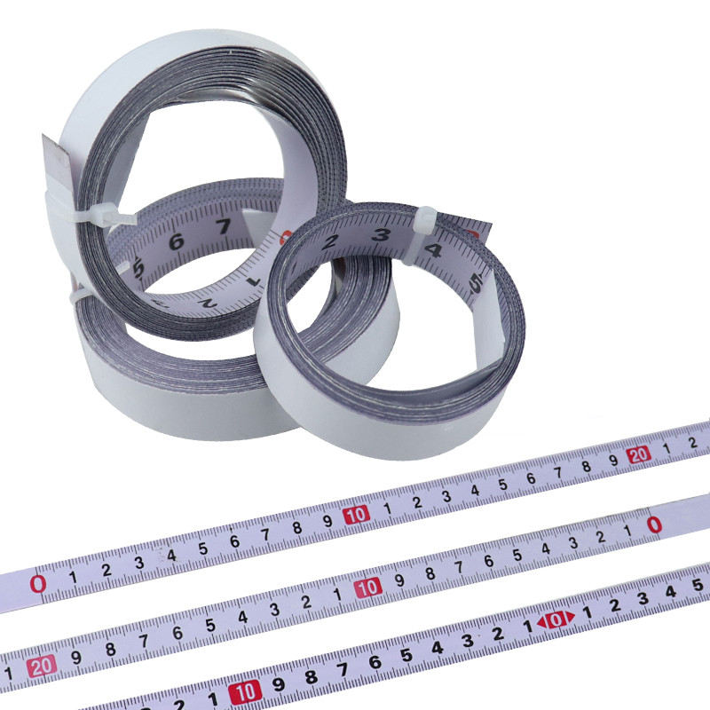 Self-adhesive Tape Measure Steel Tape Ruler Metric Scale 1M-5M Length For T-track Router Table Saw H