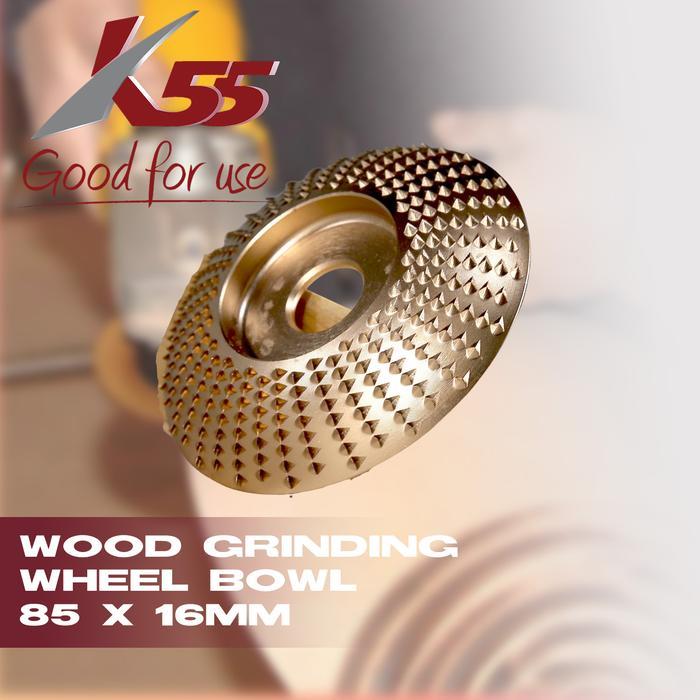 K55 Mata Gerinda Parut Ukir Bentuk Kayu 4" Wood Carving Wheel Grinda
