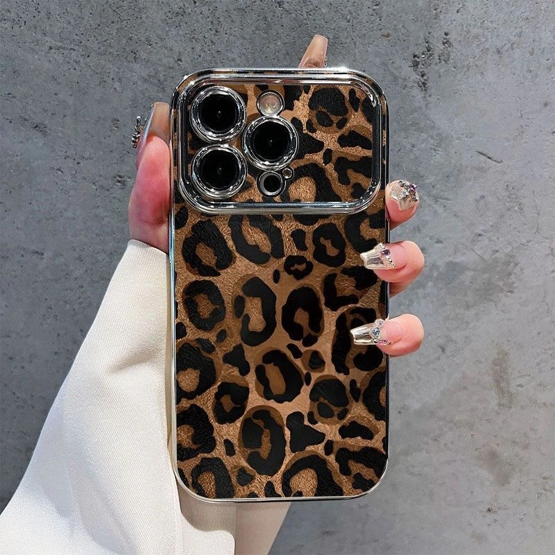 Case hp,Cocok untuk OPPO A15 A16 A17 A54 A55,Cetak macan tutul, gaya sederhana, cangkang lunak silik