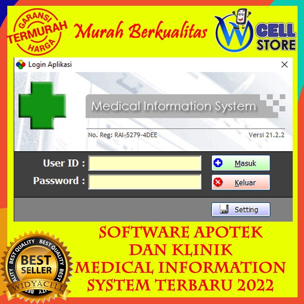 SOFTWARE APLIKASI PROGRAM KLINIK DAN APOTEK MEDICAL INFORMATION SYSTEM (MIS) TERBARU V21.2.2 Update 