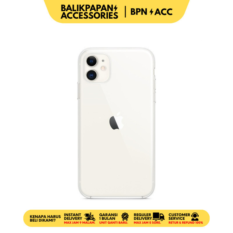 Case iPhone Clear Premium Bening Bahan Tebal Mika - BALIKPAPAN ACC
