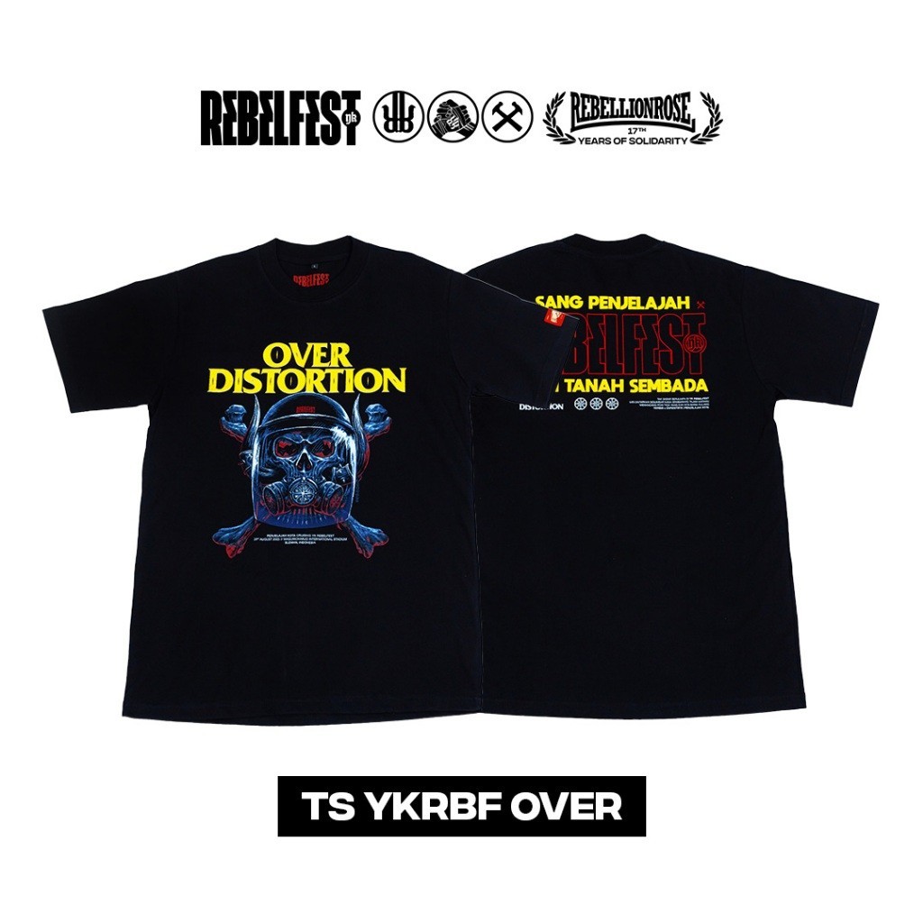 READY STOCK - REBELFEST TS YKRBF OVER Penjelajah Kota CMRDS x Over Distortion 2025 Rebellion Rose