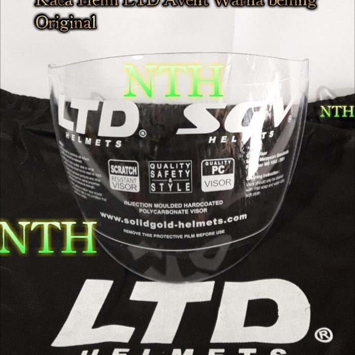 Kaca Helm LTD Avent Warna bening original - Hitam Pekat