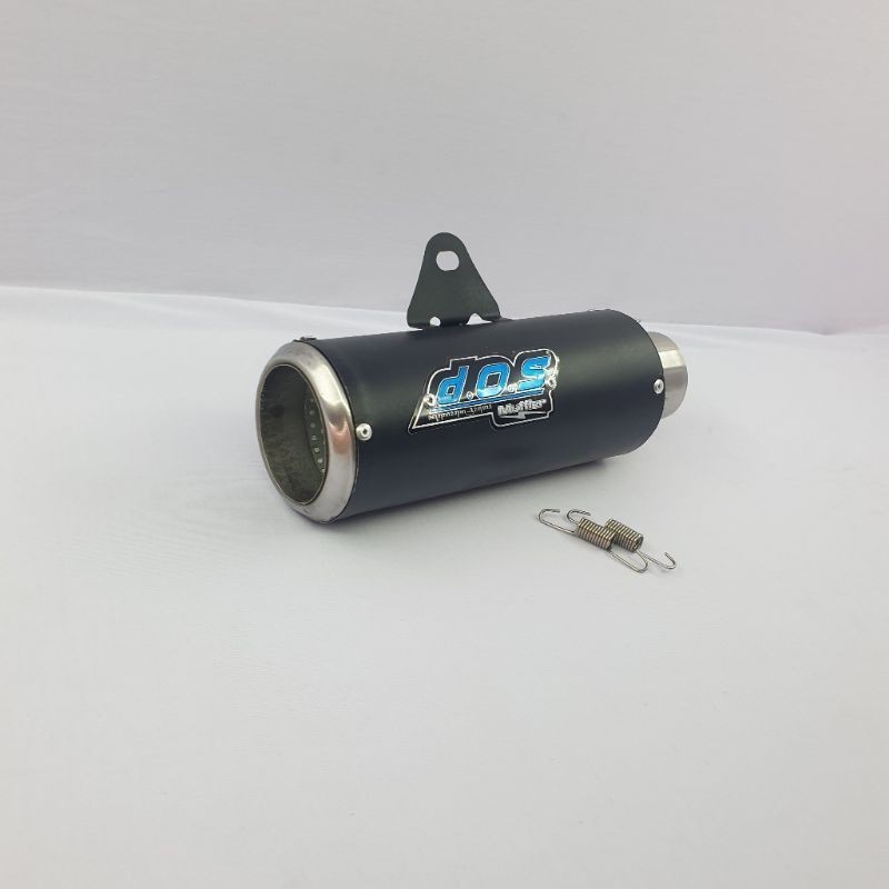 SLINCER KNALPOT RACING DOS RACING EXHAUST GP1 BLACK IN50MM slincer dos hitam