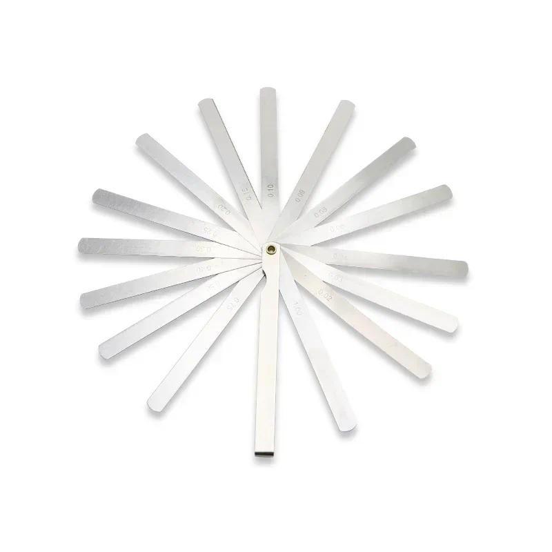 SHANHR Feeler Gauge 17 Blades Measuring Tools 150 mm Length Metric Feeler Gauge 0.02-1.00 mm