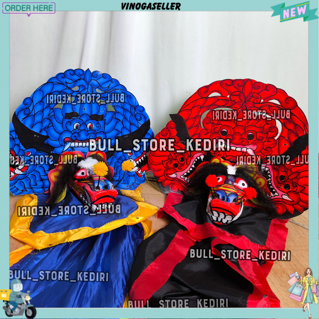 Barongan Anak  Caplokan Dengan Ukir Kayu Sengon Dan Motif Naga