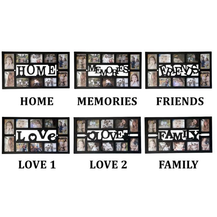 Bingkai Foto Tempel Dinding Tanpa Paku Minimalis Frame Foto Pura Photo Aesthetic - hitam, home