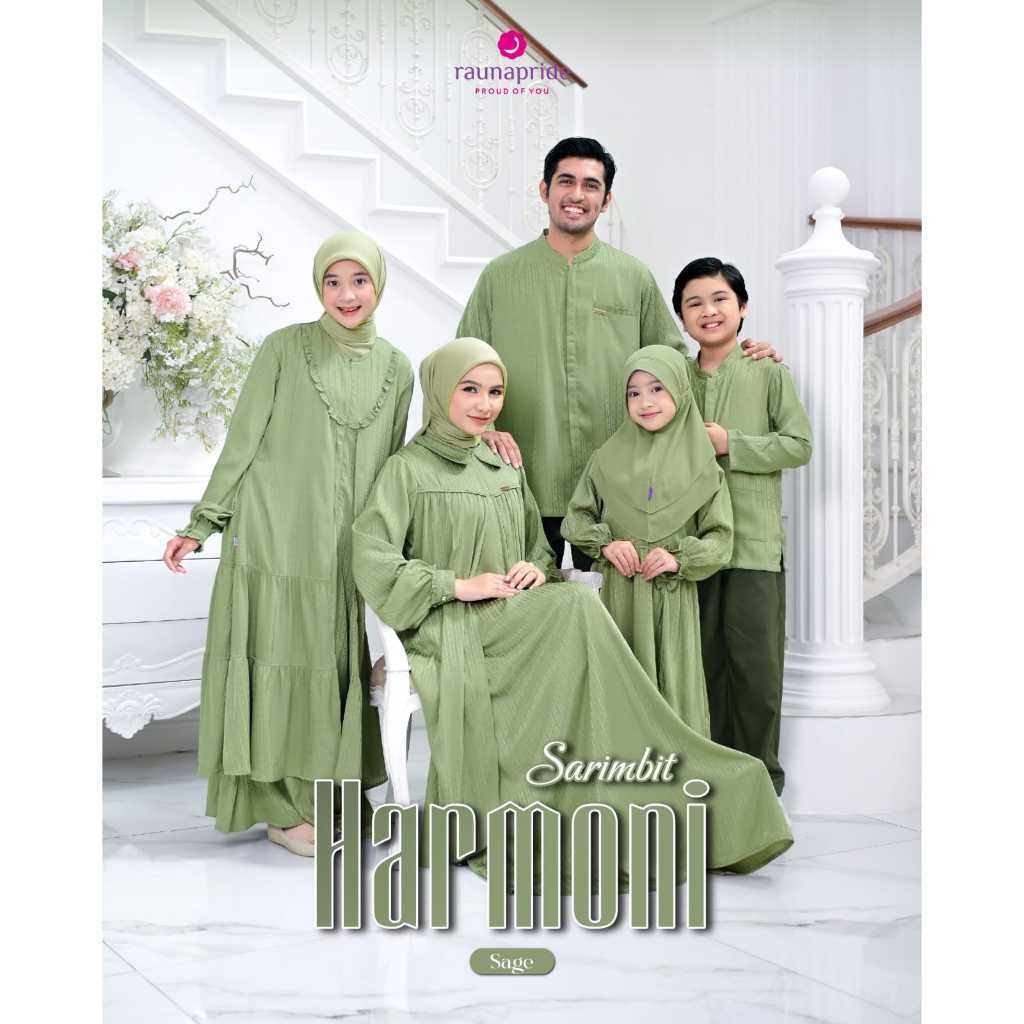 Sarimbit Rauna Harmoni - Sage / Baju Set Couple Keluarga Lebaran By Raunapride