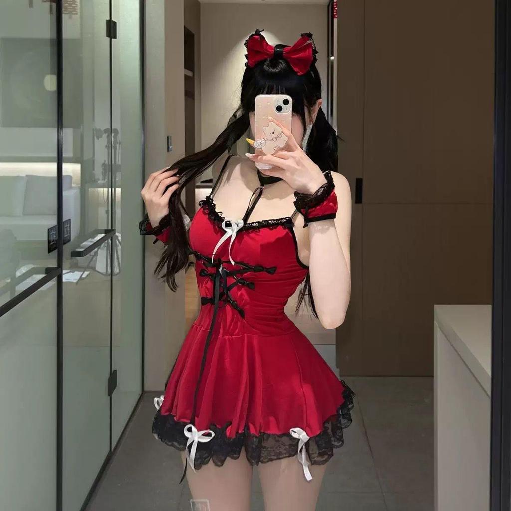 NAYA - LINGERIE SEXY COSPLAY MAID - BAJU KOSTUM PELAYAN - SEXY DRESS COSPLAY MAID WANITA BIG JUMBO S