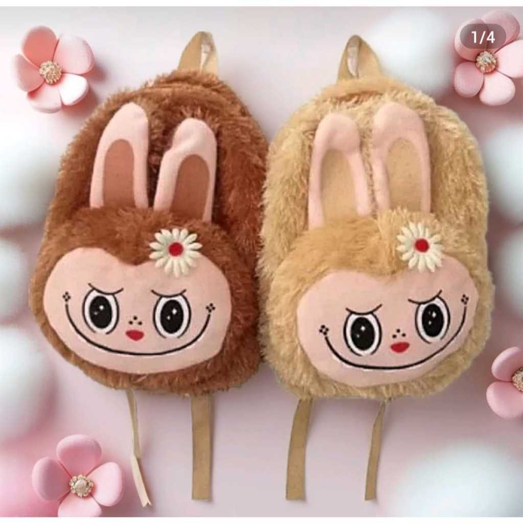 TERMURAH Tas Ransel Anak Karakter Boneka Labubu/Tas Anak Paud Tk Boneka Labubu/Tas Anak Perempuan La