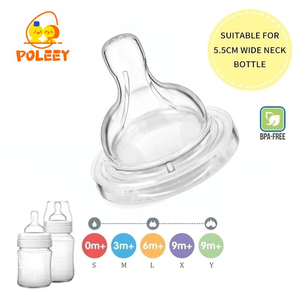 Dot Bayi Botol Susu 5.5CM Wide Neck Classic Pacifier Bottle Nipple Replacement Teat BPA-free