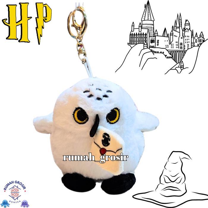 Gantungan Kunci Boneka Hedwig Owl Harry Potter Plush Doll