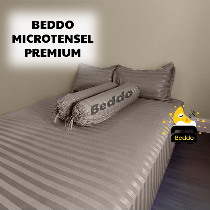 (BEDDO)Tinggi 40cm Sprei Hotel Microtensel Import Bahan Tebel Anti Geser