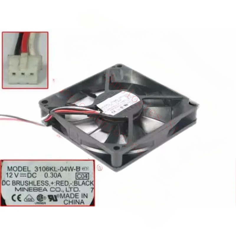 Y    NMB3106KL04WB59 C04 12V 030A 80x80x15mm 3Wire Server Cooling Fan