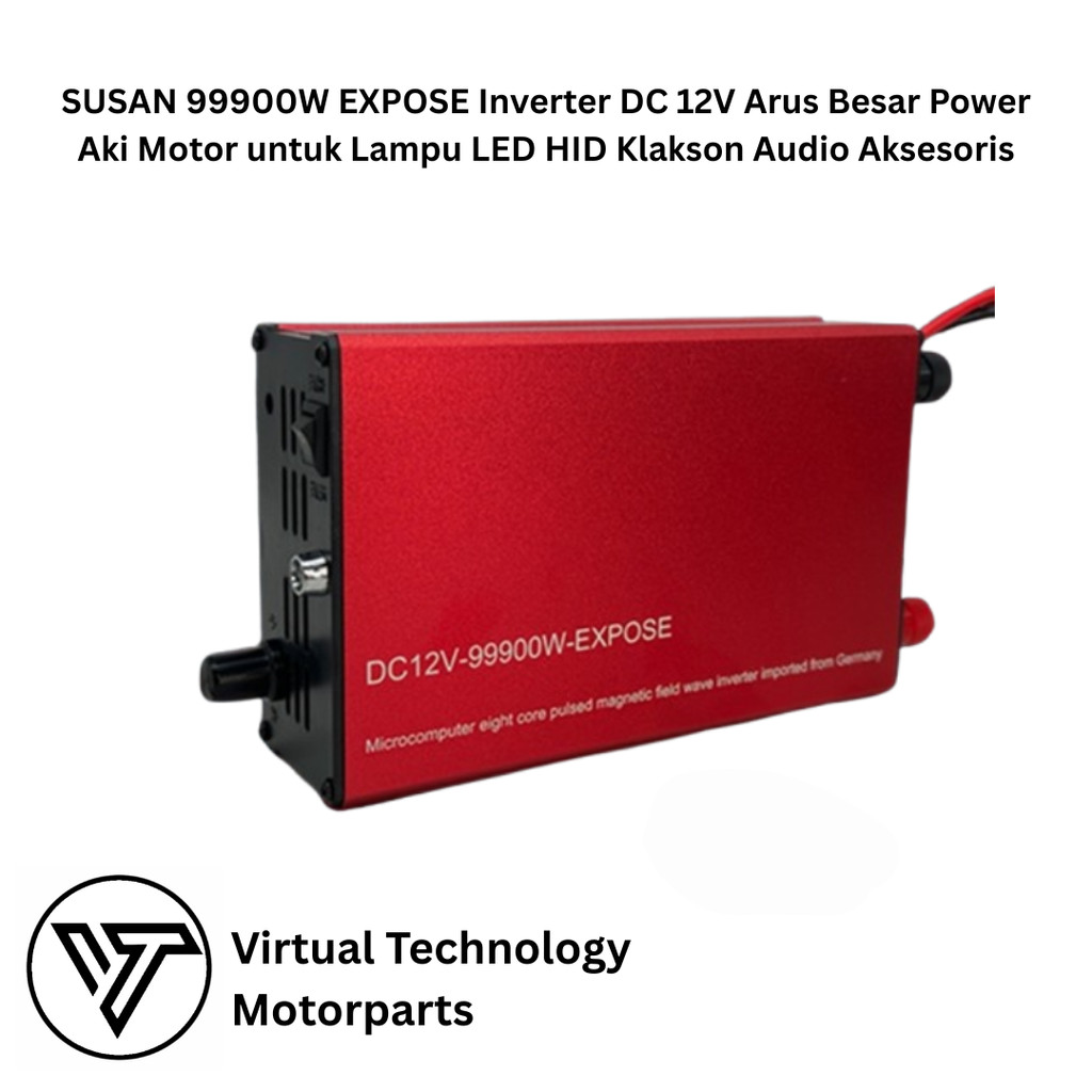 SUSAN 99900W EXPOSE Inverter DC 12V Arus Besar Power Aki Motor untuk Lampu LED HID Klakson Audio Aks
