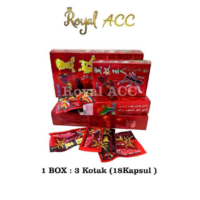 PROMO  Suplemen Herbal Stamina Pria 1BOX 18Kapsul BlackAntAfrica AfricaBlackAnt 100% Original Asli