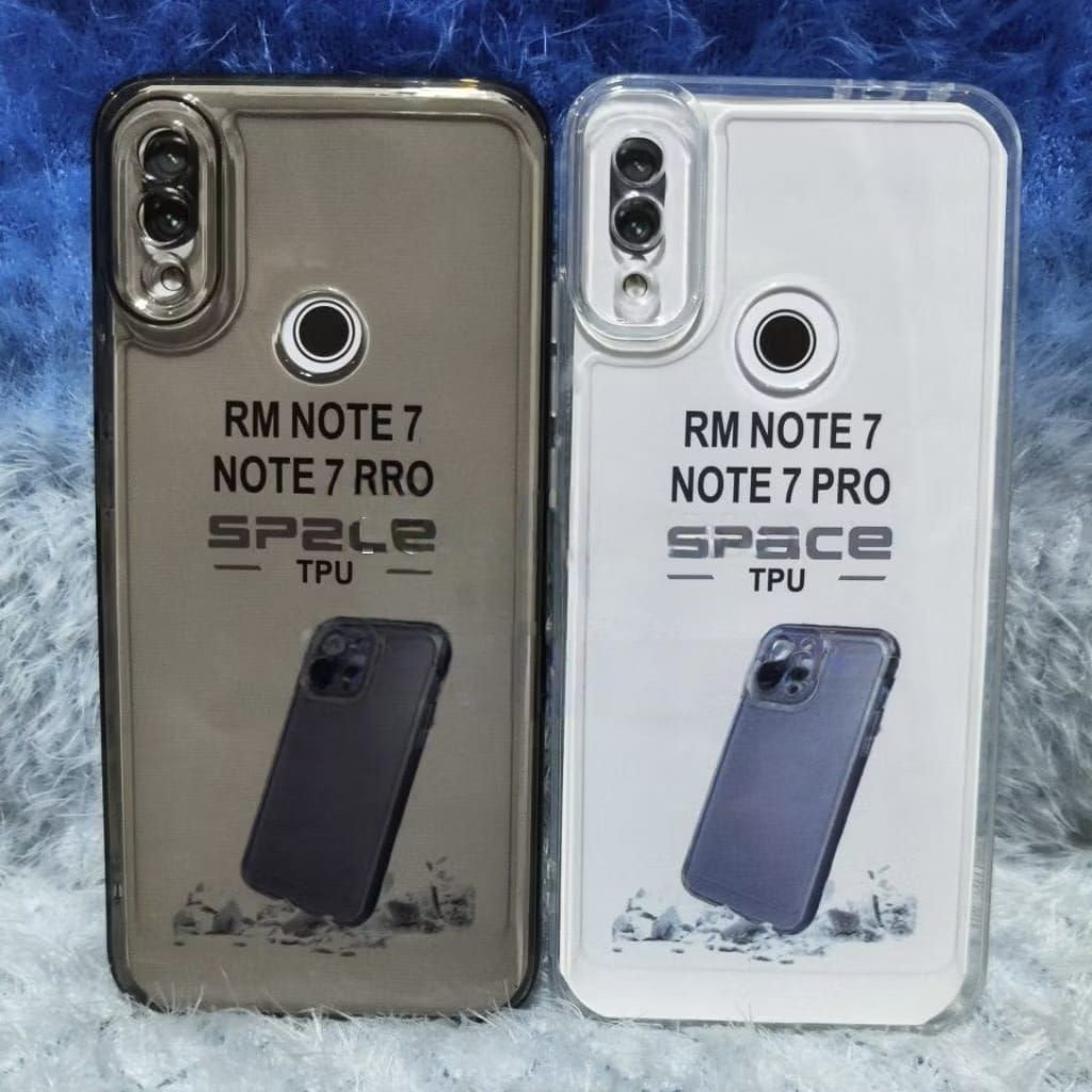 CASE CASING SPACE REDMI NOTE 7/NOTE 7 PRO Case Clear Bening Transparan Pro Camera Bahan ful karet