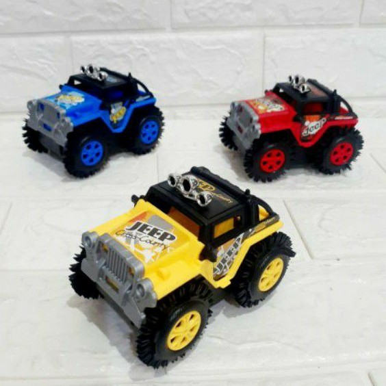 Mainan Mobil Jungkir Balik Tumbling Car Tiping Car Model Jeep