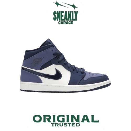 Sepatu Nike Air Jordan 1 Mid Purple  Sneakers Unisex