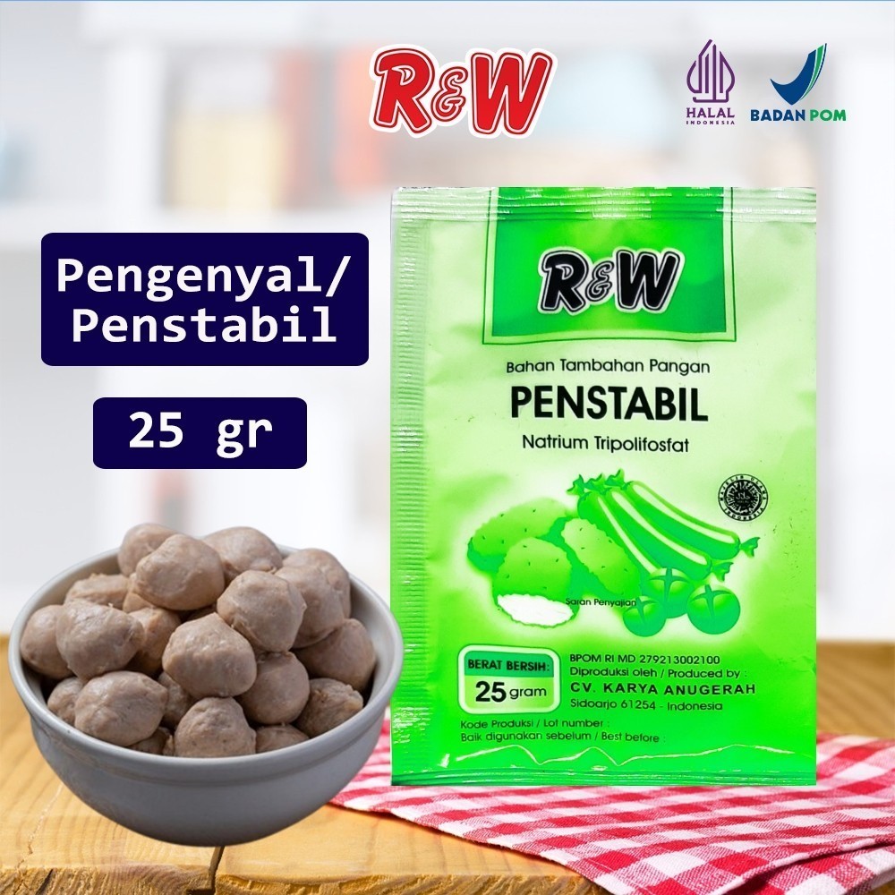 PROMO Pengenyal Penstabil Bakso Mie Nugget Halal Rajawali R&W RW 25 g