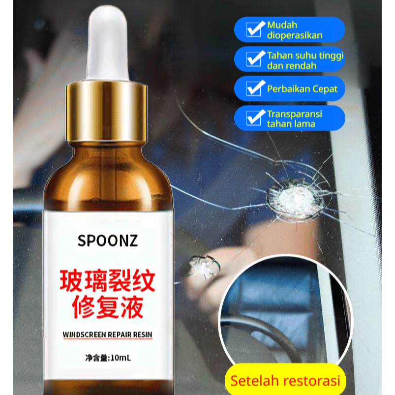 Cairan Penghilang Retak Kaca Mobil - Glass Crack Repair/Kaca Mobil Retak/Windshield Repair Kit/Caira