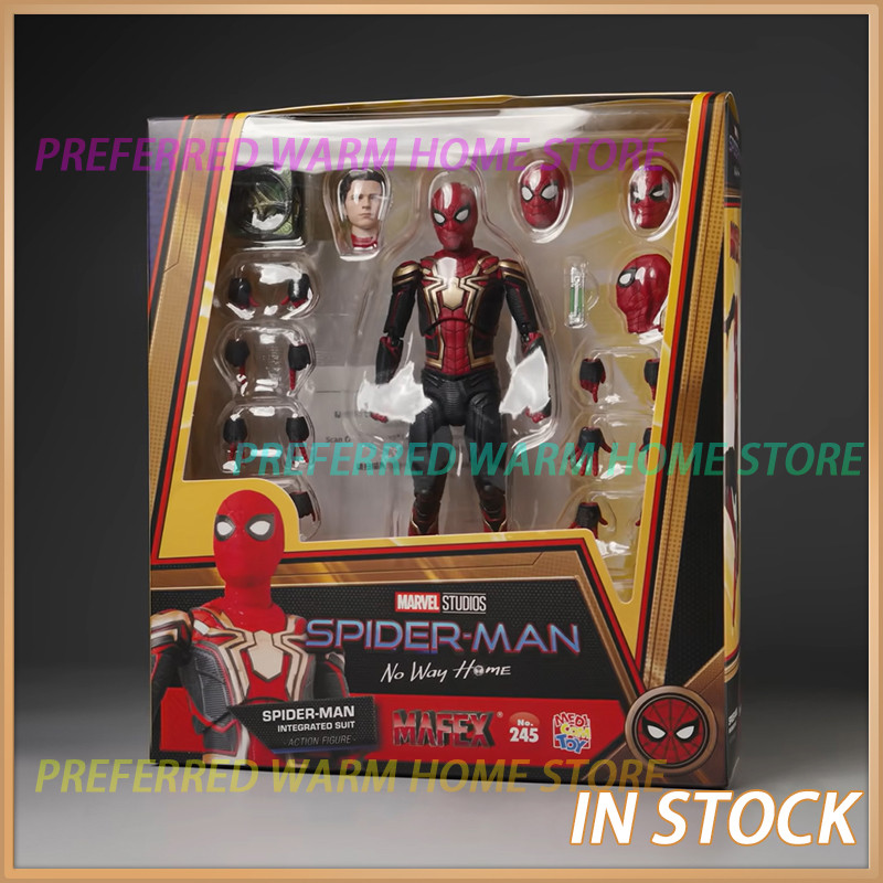 In Stock Originate MAFEX 245 Spider Man Integrated Suit Movability Model Toys Collect Spider-Man: No