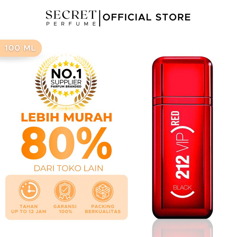 Parfum 212 VIP Black Red [100 % Original Singapore] EDP Parfum Pria By MJ FRAGRANCE
