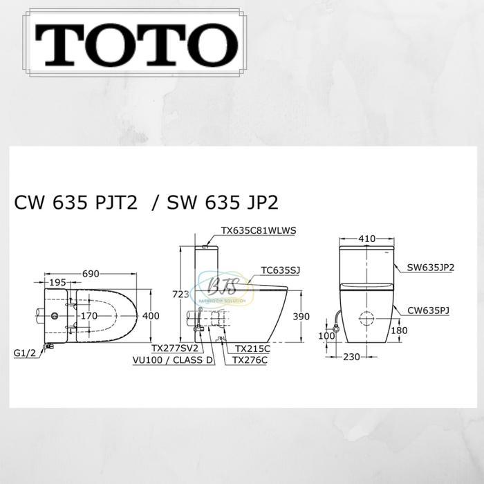 PROMO RAMADHAN Kloset/Closet TOTO CW635PJ/SW635JP2/CW 635 PJ/CW 635 J/CW 635J/CW635 J - P_TRAP