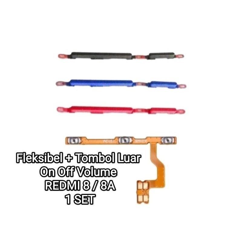 Flexibel + Tombol On Off Redmi 8 Redmi 8A Redmi 8A Pro Fleksibel Tombol On Off Volume Full Set
