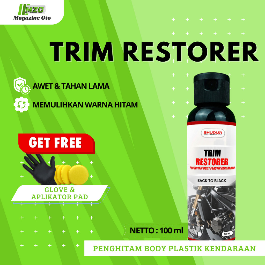 Trim Restorer Cairan Poles Body Kasar Motor Mobil Penghitam Plastik Kendaraan Anti Kusam SAC
