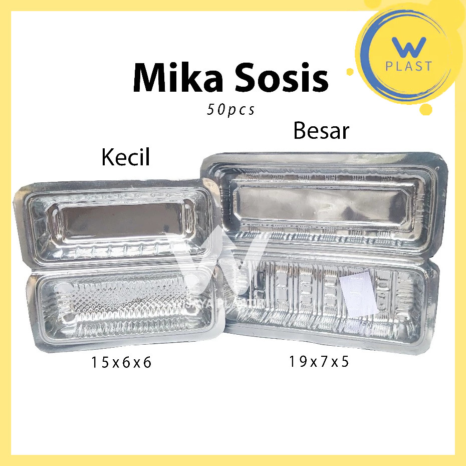 Mika Plastik Sosis ( Kecil & Besar ) 15x6 19x7 --- @10 pcs | sushi kimbab tempat kue panjang ekonomi