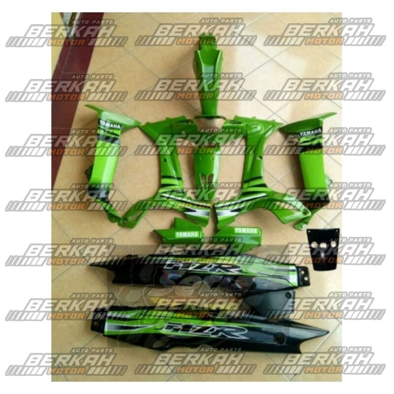 TERMURAH  fullset bodi full set body halus motor Yamaha fiz r fizr custom warna hitam hijau