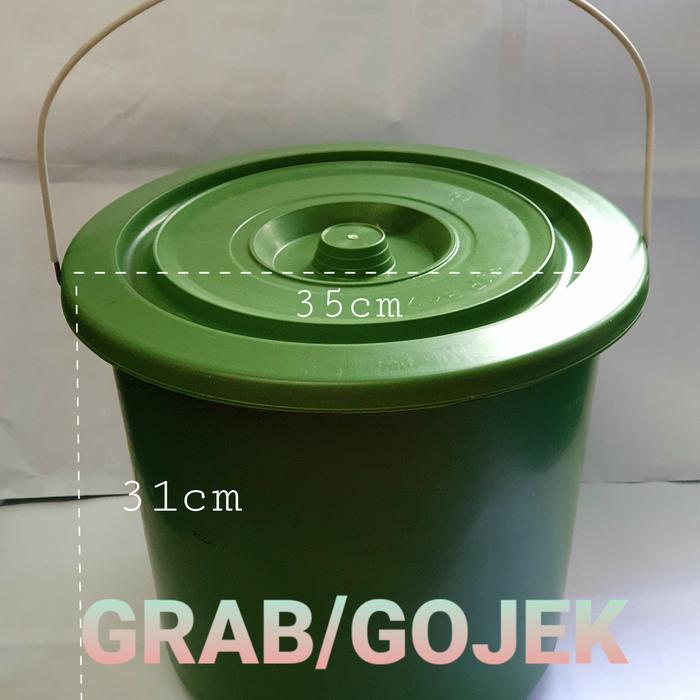 Hapdays Ember Besar Diameter 35cm [Dengan Tutup] | Ember 6 Galon + Tutup