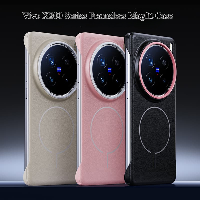 untuk Vivo X200 Ultra X200 Pro Mini X200 S Ultra Thin Magnetic Leather Case Frameless Vivo Cover