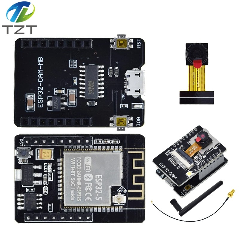 TZT ESP32-CAM-MB WIFI ESP32 CAM Bluetooth Development Board with OV3660 Camera MICRO USB to Serial P