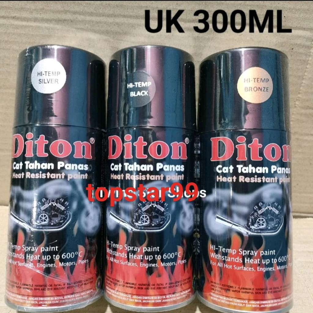 TERBARU Pilok Pilox Cat Diton Anti Panas Hitam Silver Bronze Hi Temp Black Silver Bronze Cat Tahan P