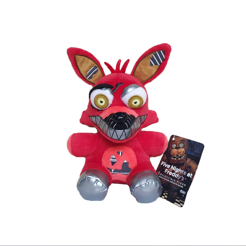New Arrival 1pcs 18cm FNAF Foxy Plush Toys Nightmare Foxy Fox Plush Toy Soft Stuffed Toys Doll for K