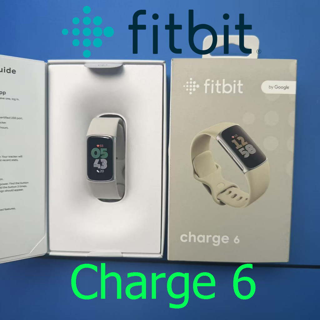 Fitbit Charge 6 SmartBand white New 1.03-inch AMOLED screen Heart rate/blood oxygen /GPS/WIFI/NFC/ w