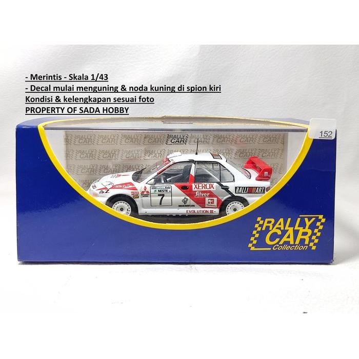 IXO Models Diecast Rally Car Collection 1/43 Mitsubishi Lancer Evolution III No 7 Tommi Makinen 1000