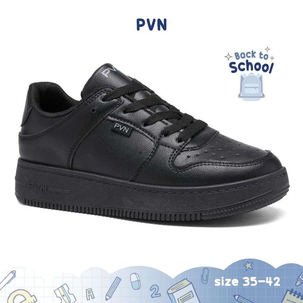 PVN Rora Sepatu Sekolah Hitam Sneakers Wanita Sport Shoes Black 335