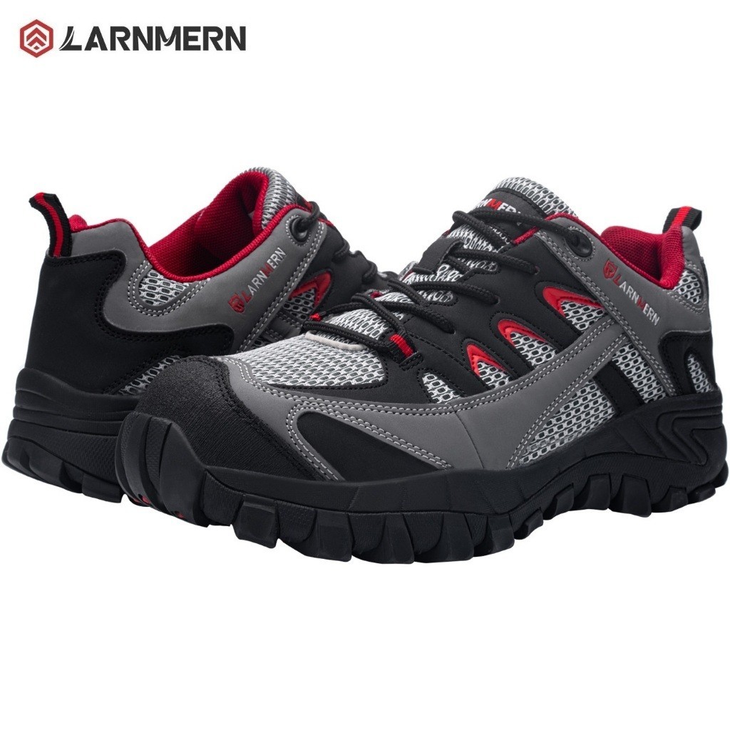 Safety Shoes LARNMERN Mens Sneakers Steel Toe Anti-Slip Work Shoes Hiking Boots Pria Wanita LM170128