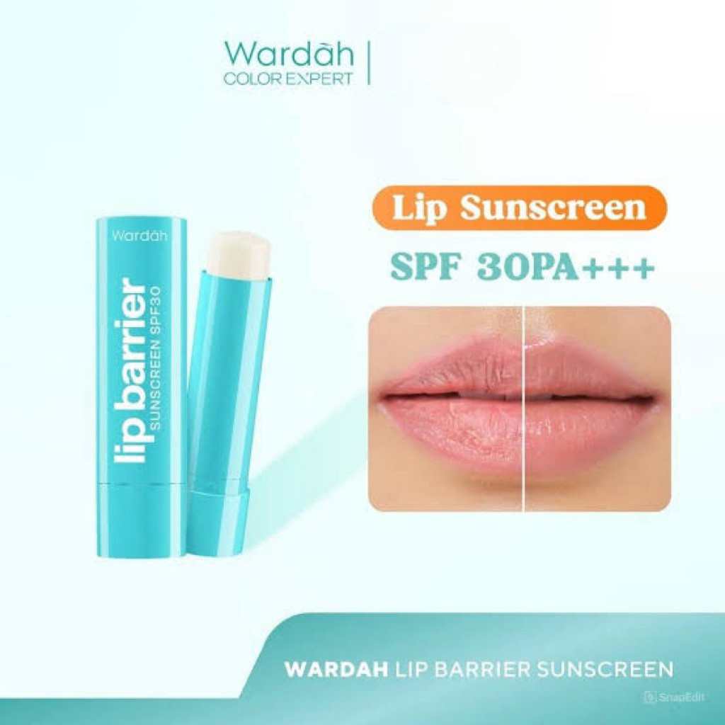 Wardah Lip barrier sunscreen spf 30 PA +++ protect + care