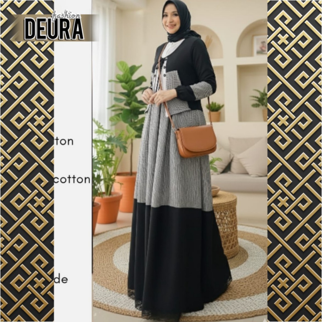 DEURA FASHION - Set Gamis Wanita Deura SD-509 / Gamis Deura Terbaru / Gamis Deura Original