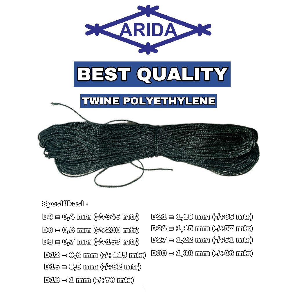 Tali Benang Serampat PE Arida D4-D30 Dark Green